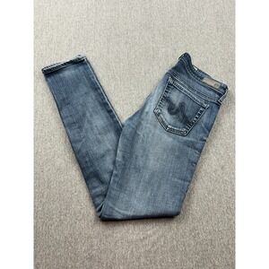 Adriano‎ Goldschmied The Stilt Cigarette Leg Jeans Womens 27R Blue Low Rise USA